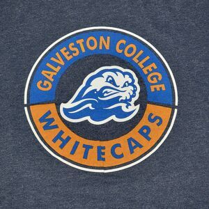 J America SS Dark Blue Unisex Tee "Galveston College Whitecaps" - Size 2XL*